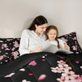 thumbnail image 5 of Castle Fairy Cherry Blossom Girl Twin Comforter Sets,Pink Sakura Bedding Set, 5 of 8