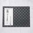 thumbnail image 4 of Restaurantware-Macroweave 16 x 12 Inch Woven Placemats, Set Of 6 Rectangle Table Placemats - Durable, Easy To Clean, Black Plastic Placemats For Dining Table, For Homes or Restaurants,, 4 of 8