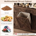 thumbnail image 5 of Farmhouse Kitchen Pantry Cabinet with Trash Can Storage, 47" Extra Wide Kitchen Hutch with Power Outlet, Tall Coffee Bar Station with 3 Drawers & Spice Racks, 5 of 10