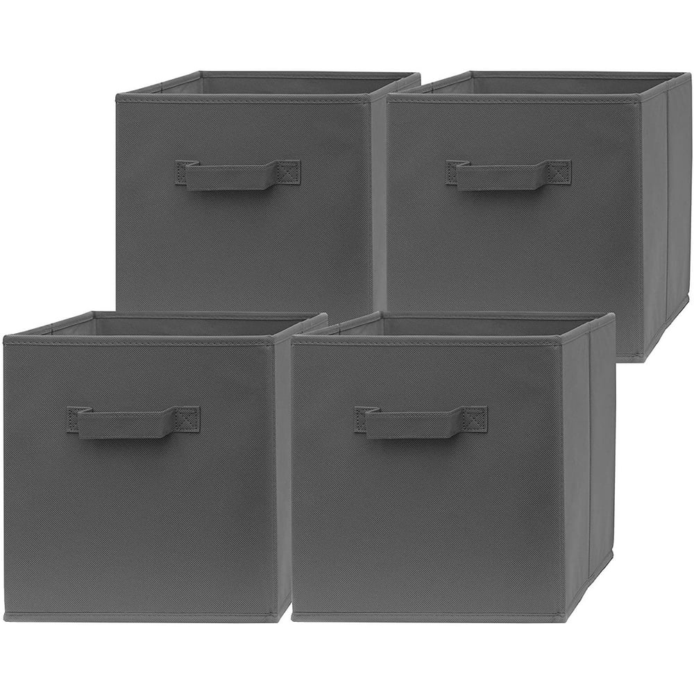 Pomatree 13x13x13 Inch Storage Cubes - 4 Pack - Large and Sturdy Fabric ...