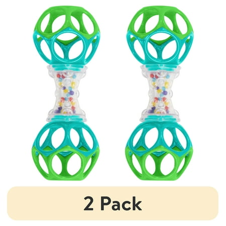 (2 pack) Oball Shaker Rattle Toy, Ages Newborn +