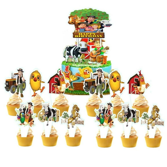 La Granja de zenon Cake Topper Cupcake Set Party Supplies Decoration Birthday Decor Kit