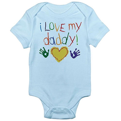 i love daddy baby clothes unisex