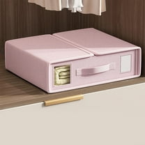 Sheet Organizer, Foldable Closet Storage Box, Bedding Storage For Sheets Duvet Covers Pillowcases, Household Organizer, Clear PVC Window, Easy Access, Space Saving, Durable