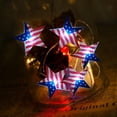 thumbnail image 7 of maxiaoxia 4th of July Decorations Red White Blue Star String Lights, 9.84 FT American Flag Lights, Stars Patriotic Lights with 30 LED, Memorial Day Décor, 7 of 7