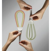 Twist Whisk 2-In-1 Balloon and Flat Whisk Silicone Coated Steel Wire,