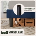 thumbnail image 5 of Einfach King Luxury Channel-Tufted Corduroy Velvet Platform Bed Frame with Wingback Headboard, Dark Blue, 5 of 10