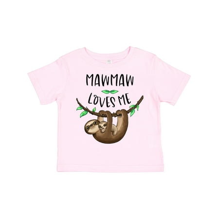 

Inktastic Mawmaw Loves Me Cute Sloth and Baby Gift Toddler Boy or Toddler Girl T-Shirt