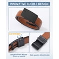 thumbnail image 4 of AWAYTR Ratchet Leather Belt for Men - Genuine Leather Black and Brown Belt for Dress Casual Pants, 4 of 8