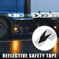 thumbnail image 2 of 1pcs Black White Reflective Safety Tape Adhesive Signs for Trailer Cars Auto Trucks Trailer Outdoor, 2 of 6