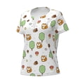 thumbnail image 2 of Naloa Tree Squirrel Print T-Shirts Short Sleeve V Neck Tees for Women Fashion Tops Trendy Lightweight Soft Casual Summer Outfits Clothes, 2 of 5