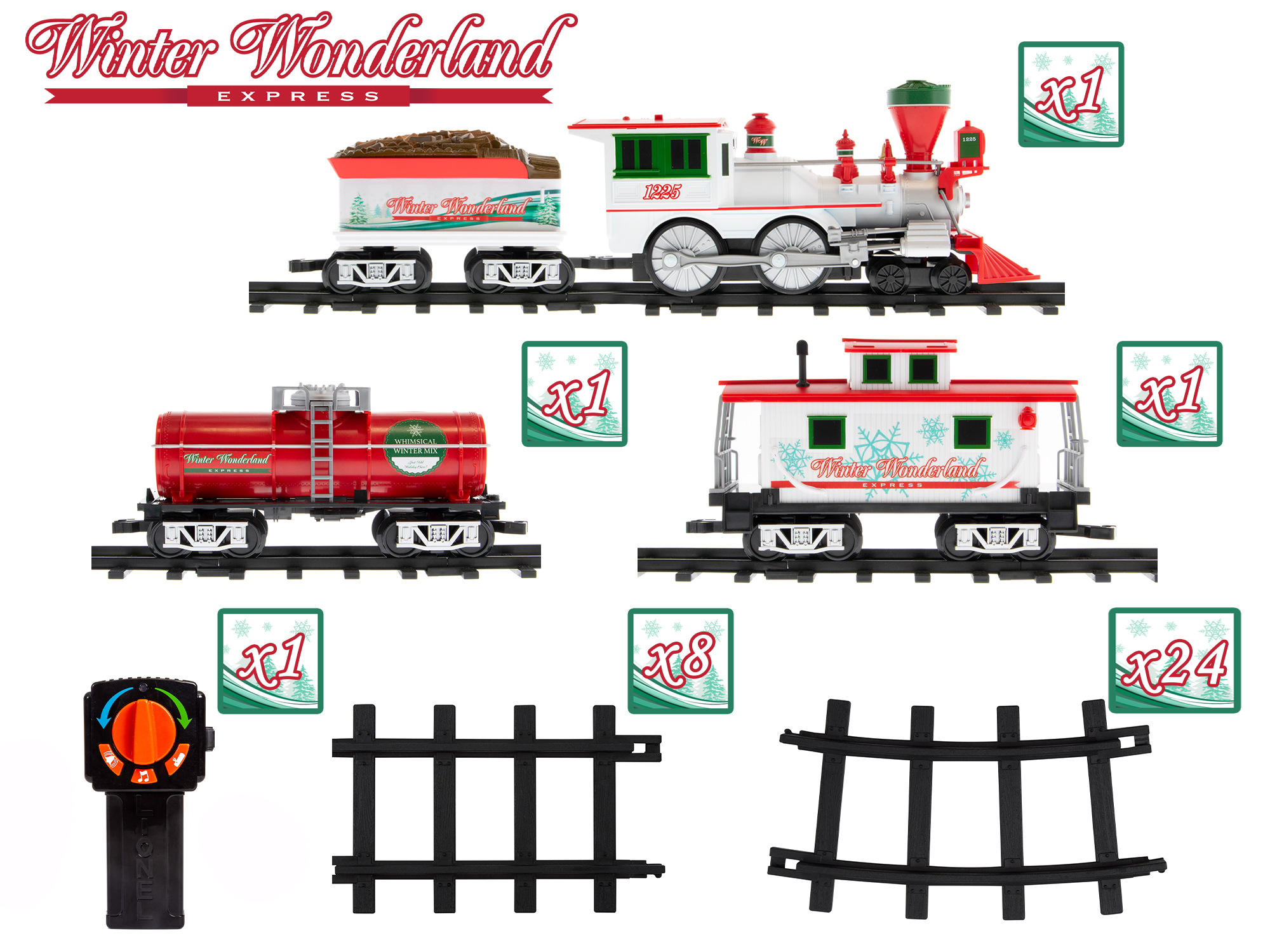 Lionel Winter Wonderland Battery Operated Train Set with Remote for Ages 4 and Up
