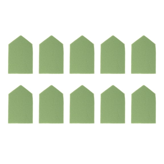 Unique Bargains 10 Pcs House Shape Face Makeup Sponge Green