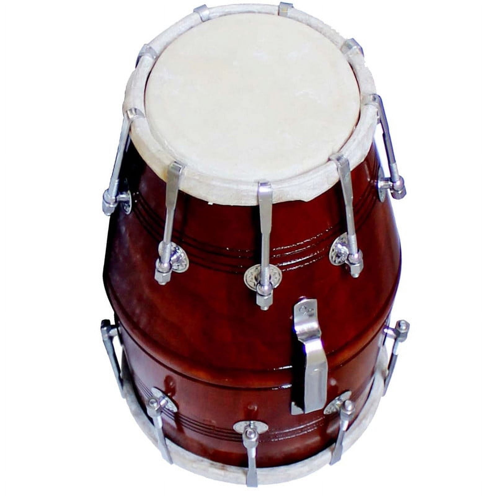 SHREYAS Handmade Wood Drum Dholak SR Brown Indian Folk Musical Instrument for any Age Group