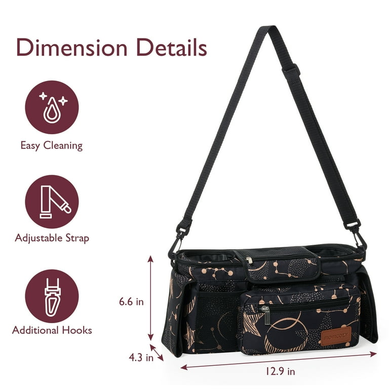 Momcozy Universal Stroller Organizer, Insulated Cup Holders, Large