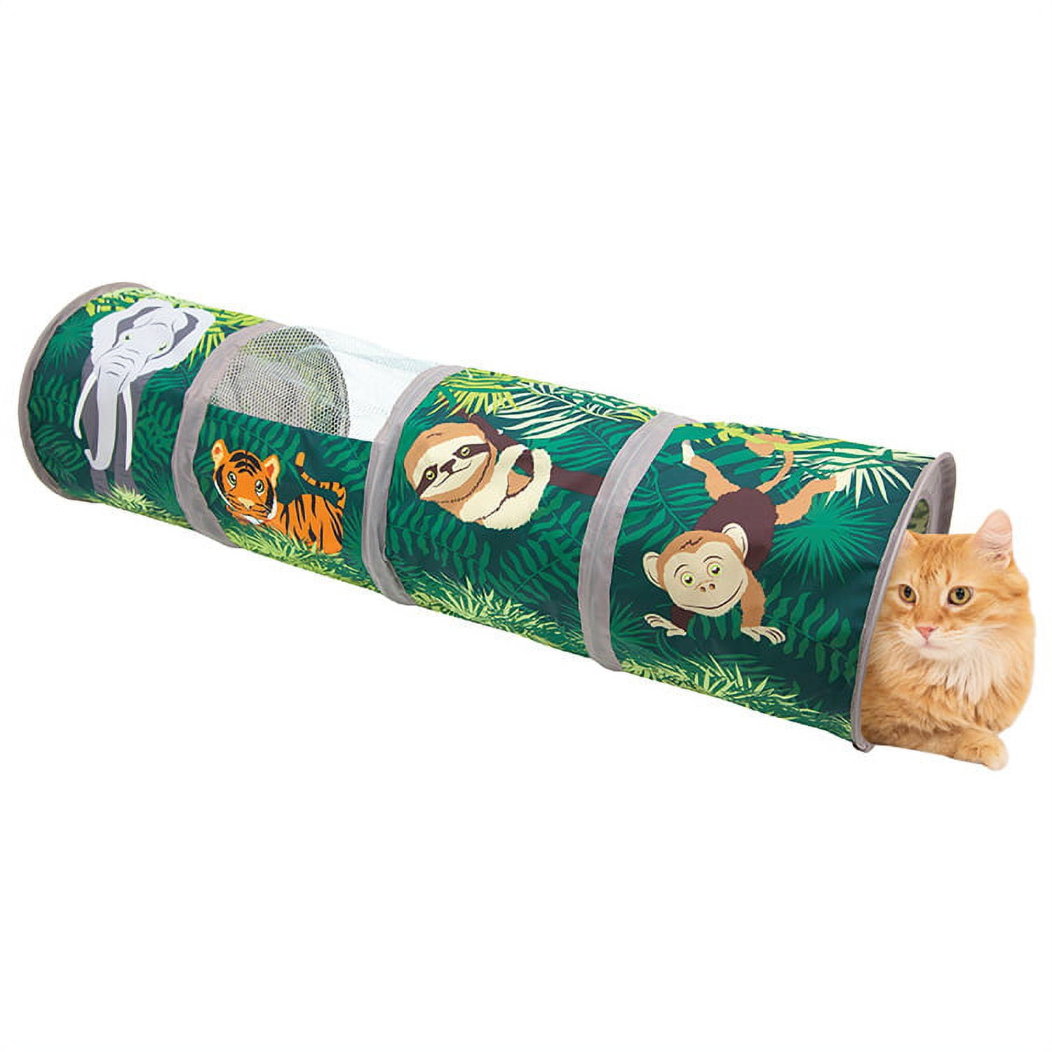 Kitty City Cat Toys Pop Open Jungle Party Cat Tunnel Multi Color O S Walmart Business Supplies