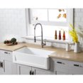 thumbnail image 3 of Gourmetier GKFA361810SQ Arcticstone 36" Solid Surface White Stone Apron-Front Single Bowl Farmhouse Kitchen Sink with Strainer, Matte White, 3 of 8