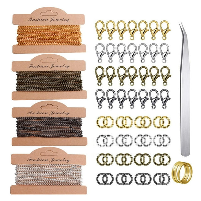 Curb Cable Chain DIY Jewelry Making Findings Supplies Metal Crafts Twisted colores Zulema Anillos de salto abiertos