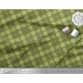 thumbnail image 3 of Soimoi Moss Georgette Fabric Diagonal Check Print Sewing Fabric Yard 42 Inch Wide, 3 of 3