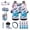 Blue - Ocean Dolphin, variant on Tutolipy Boho Mandala Frog Printed 15Pcs Car Seat Covers Full Set Car Steering Wheel Cover Seat Belt Cover Trash Bin Air Vent Storage Pouch Rear View Mirror Car Cup Holder Keychain