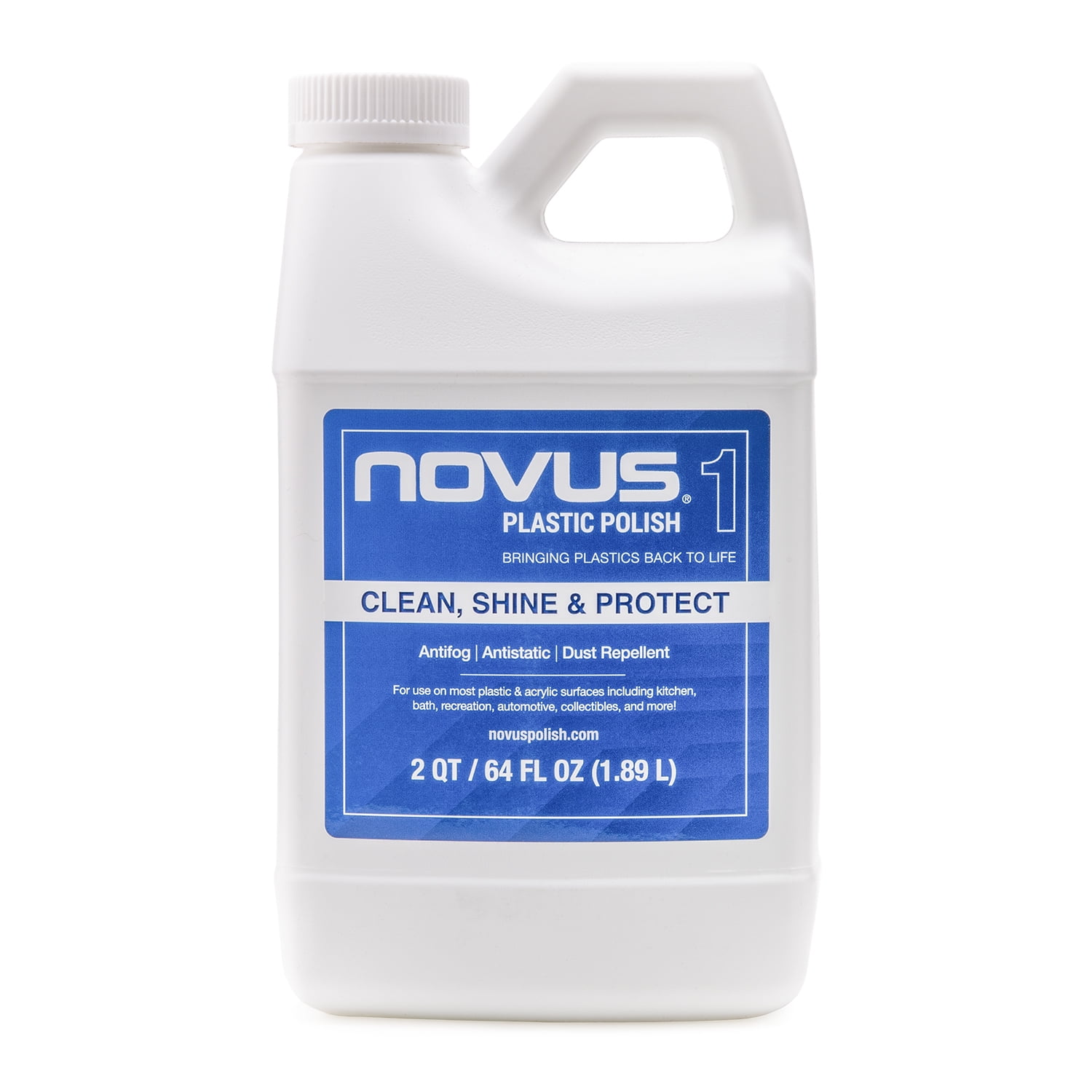 Novus #1 Plastic Polish Clean & Shine, 64oz. Jugs, Pack of 4