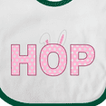 thumbnail image 4 of Inktastic Hop Bunny Ears in Pink Boys or Girls Baby Bib, 4 of 4