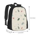 thumbnail image 3 of DouZhe Lightweight Backpack, Travel Outdoor Hiking Bag School Bookbag Casual Daypack Retro Leaves Texture Prints Backpacks for Women Men, 3 of 7