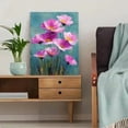 thumbnail image 5 of Vibrant Pink Poppy Field Canvas Boho Wildflower Ready To Hang Living Wall Decor, 5 of 8