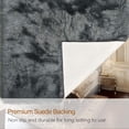 thumbnail image 4 of YJ.GWL Soft Fluffy Rugs Faux Sheepskin Area Rug for Living Room Bedroom Plush Carpet Nursery Floor Mat Home Decor,3'x5',Dark Gray, 4 of 4
