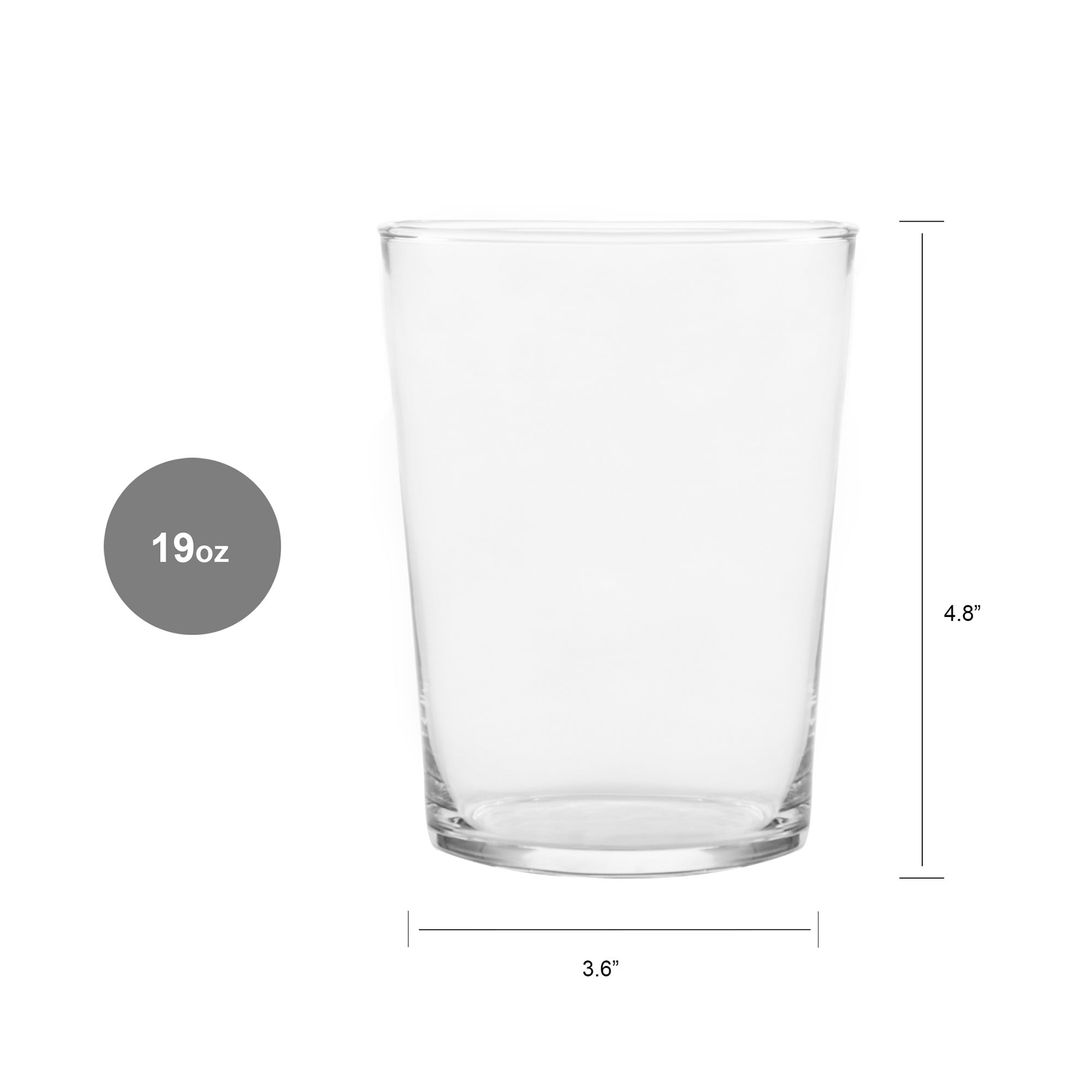 Mainstays Enzo Beverage Glass, 19 oz, Clear