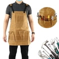 thumbnail image 3 of Waterproof Apron, Waxed Apron Thickened Waterproof Oil-Proof Tools Apron for Garden Workshop, 3 of 8