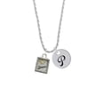 thumbnail image 2 of Delight Jewelry Two-tone Shadow Box ''Dream'' with Star Silvertone Script Initial Disc - P - Charm Necklace, 20"+3", 2 of 4
