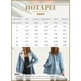 thumbnail image 5 of HOTAPEI Winter Coats for Women Lapel Sherpa Lined Jacket Winter Warm Jackets Outerwear Denim Coat with Pockets, S-3XL, 5 of 6