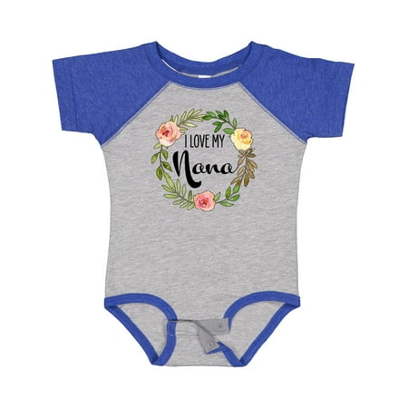 

Inktastic I Love My Nana Flower Wreath Gift Baby Boy or Baby Girl Bodysuit