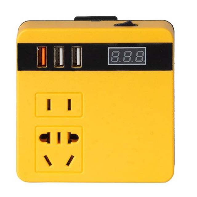120W Lithium Battery Inverter Multifunction Lithium Tools Battery Inverter 21V to 220VAC Inverter Dual-engine Intelligent Multiple Protections Inverter with Voltage Display Function