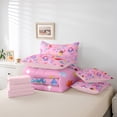 thumbnail image 5 of Homewish Kawaii Mermaid Princess Twin Bedding Sets 7-Piece, Kawaii Seahorse Coral Bedding Comforter Set, Pink Cartoon Ocean Reversible Sheet Sets, Lightweight Room Decor, 5 of 7