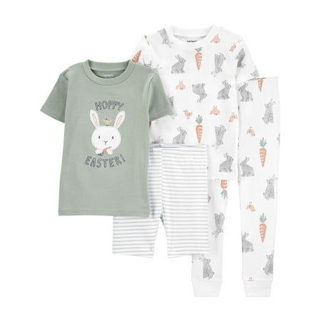 

Carter s Child of Mine Baby and Toddler Unisex Easter Pajama Set 4-Piece Sizes 12M-5T
