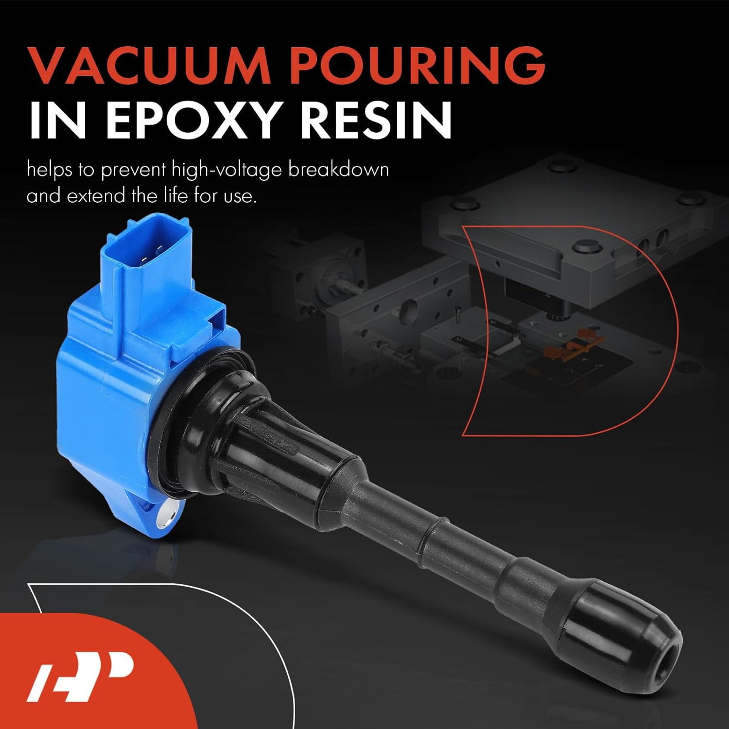 A-Premium (Blue) Engine Ignition Coil Pack Compatible with Nissan Altima 2007-2018, Murano, Pathfinder, Maxima, Quest & Infiniti QX60, Q50, G25, G35, M35, M35h, Q70, JX35, FX35, EX35, 6-PC Set