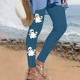 thumbnail image 2 of Riecok Legging Pants Women High Waist Casual Stretchy Ghost Print Workout Pants Trendy Streetwear, 2 of 4