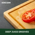 thumbnail image 3 of Kikcoin Bamboo Cutting Boards for Kitchen, with Deep Juice Groove and Inner Handle, XL, 17.6" x 12", 3 of 7