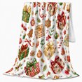 thumbnail image 2 of Printed Flannel Throw Blanket with Merry Christmas Presents, 2 of 9