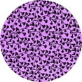 thumbnail image 1 of Ahgly Company Indoor Round Oriental Purple Industrial Area Rugs, 8' Round, 1 of 4