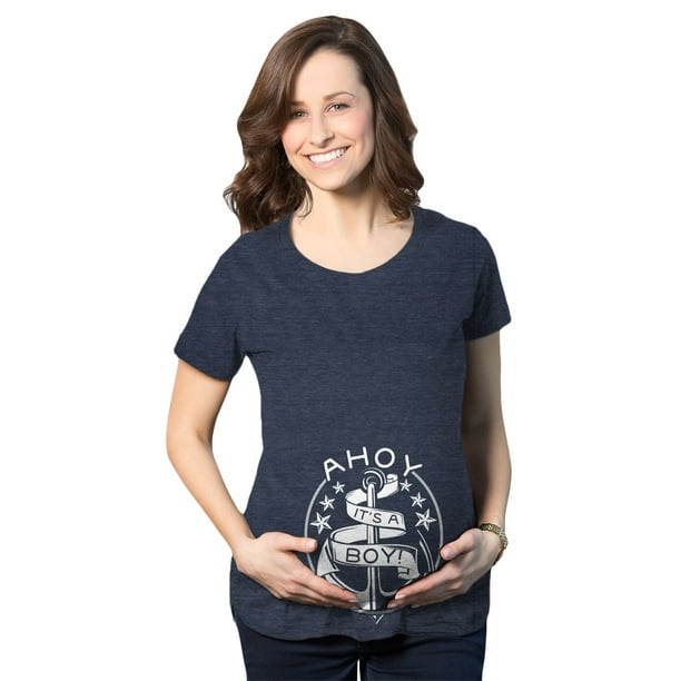 Maternity Ahoy It S A Boy Tshirt Cute Nautical Pregnancy Tee Heather Navy Xxl Walmart Com Maternity Ahoy It S A Boy Tshirt Cute Nautical Pregnancy Tee Heather Navy Xxl Walmart Com