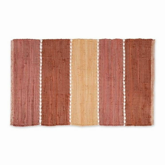 Spice Color Block Cotton Chindi Rug 2x3Ft