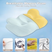 Cotiro Cervical Neck Pillow, Queen Blue, Adult, 15Lx7W, 3.08 Lb
