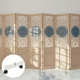 thumbnail image 1 of QUTETN 2 Pcs Room Dividers Folding Privacy Screen Mobile Door Base, 1 of 8