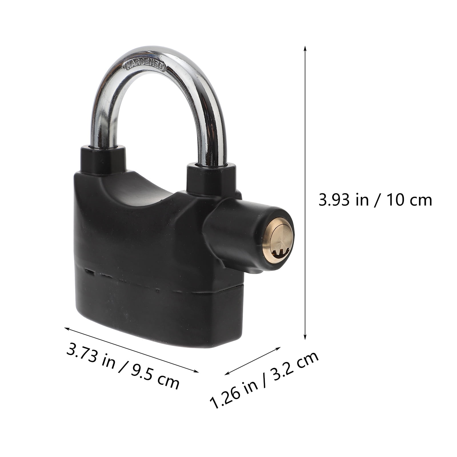 Omeite 2Pcs Universal Security Alarm Lock Bike Alarm Lock Durable U Bike Lock (Black)