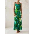 thumbnail image 4 of Vestido largo PRETTYGARDEN 2025 con estampado floral de verano verde, 4 of 8