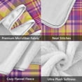thumbnail image 3 of Blankets 60" × 80" Soft and Breathable Bed Blankets Customized Fluffy Throw Blankets for Bed Couch Sofa Purple Yellow Plaid, 3 of 7