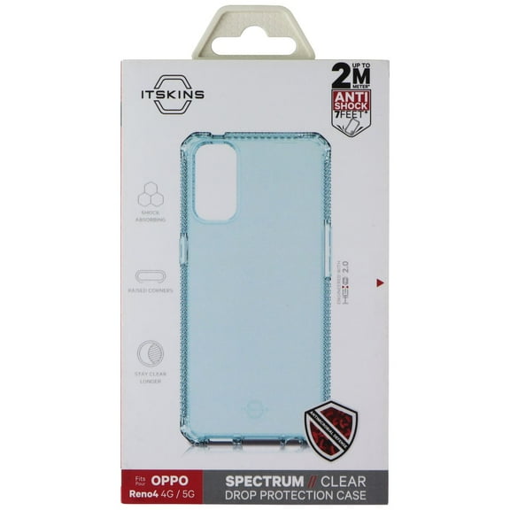 ITSKINS Spectrum // Clear Case for OPPO Reno4 5G / 4G - Light Blue (Transparent)